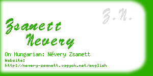 zsanett nevery business card