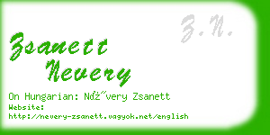 zsanett nevery business card